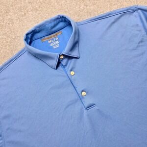 Greg Norman ML75 Play Dry Mens XXL Blue Short Sleeve Golf Polo Shirt Comfortable